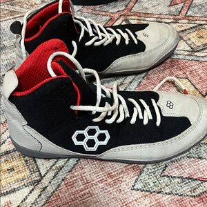 RUDIS Wrestling Shoes in Black, Gray & Red